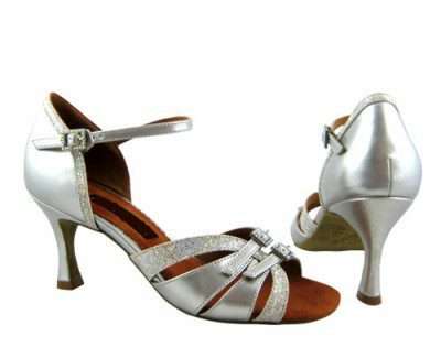 1131 07 Silver Shinning Latin Ballroom Shoe Dance Enterprise
