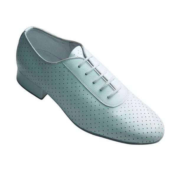 250201W - White Leather Perforated