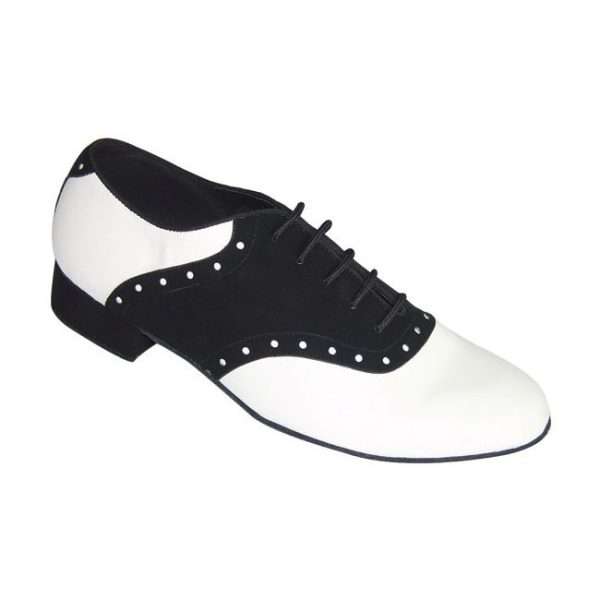 251401 - Black Nubuck and White Leather